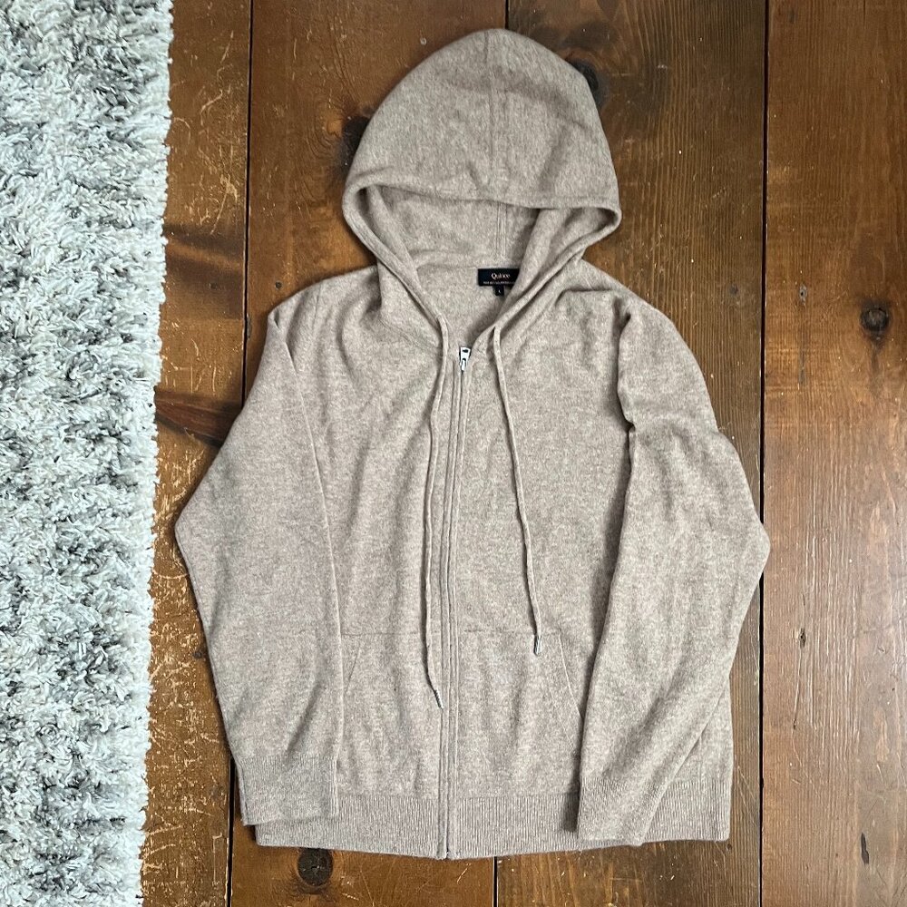 Quince Mongolian Cashmere Full-Zip Hoodie - Picture 4 of 11